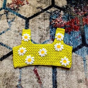 Crochet flower top